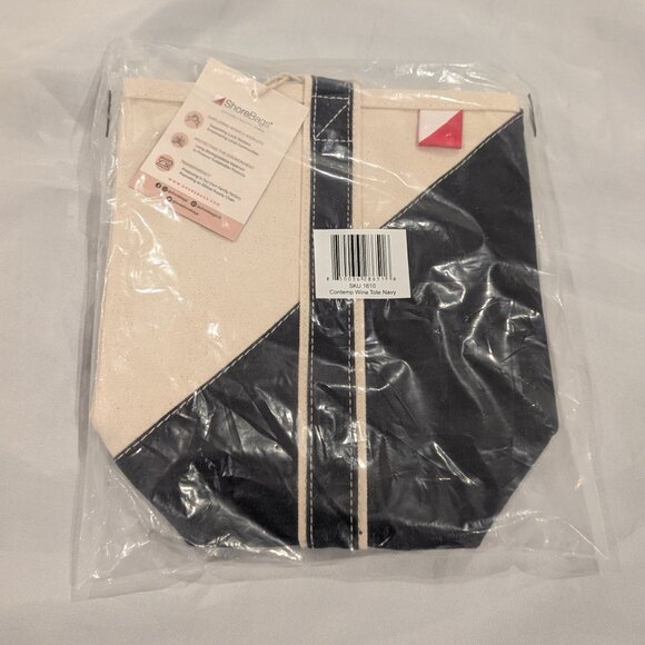 NWT ShoreBags Contemporary Double Wine Tote Canvas Boat Bag Bottle Bag Carrier - Picture 4 of 8